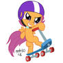 Scootaloo on Scooter
