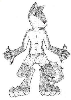 Anthro Husky Pointilism