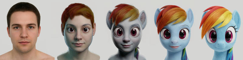 Morphing + AI: Rainbow Dash TF/TG