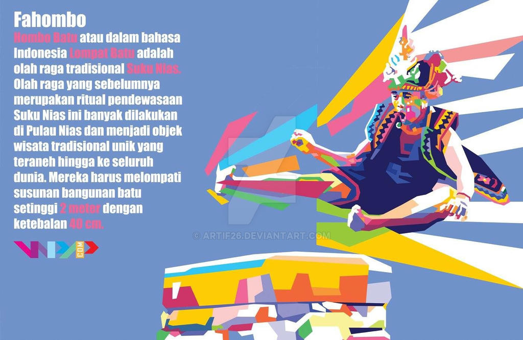 Fahombo Vector Tradisi Loncat Batu (Fahombo) dari Nias by artif26 on DeviantArt