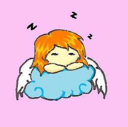 cute angel sleeping