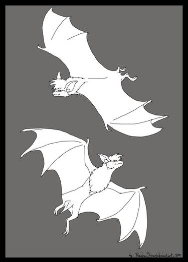 Bat lineart base - 10 points