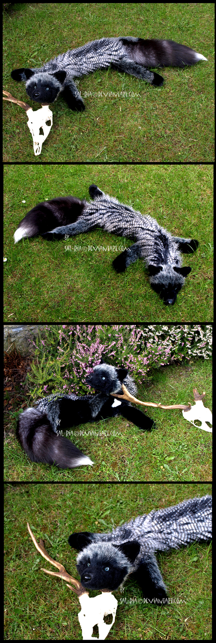 Silver fox plush commission for RingoClaudandus