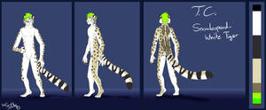 T.C. the snowleo-tiger ref sheet for Texx