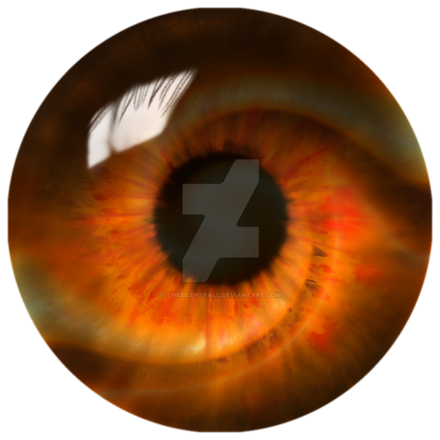 Orange Swirl Eye Finished By Thesilentfall On Deviantart