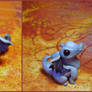 SOLD ~ Light Blue Dragon Hatchling Sculpture