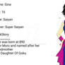 Gine The Daughter Of Goku