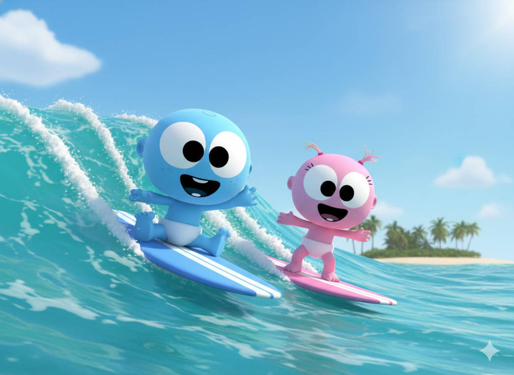 Googooob GooGoo and GaaGaa Surfing by 1-LUV-BL0SS0M on DeviantArt