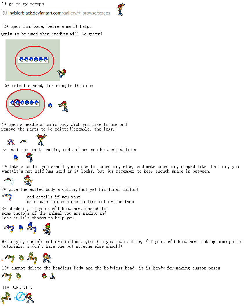 11 steps to sonic sprite good