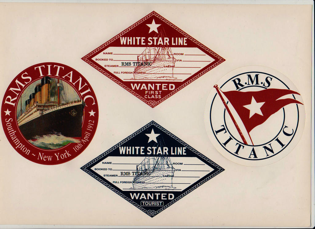 Reproduction Titanic Luggage Stickers by wildelf34 on DeviantArt
