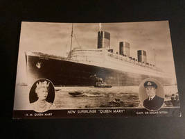 RMS Queen Mary Cameos Error Postcard