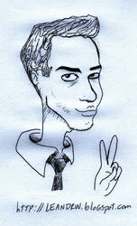 Selft caricature portrait