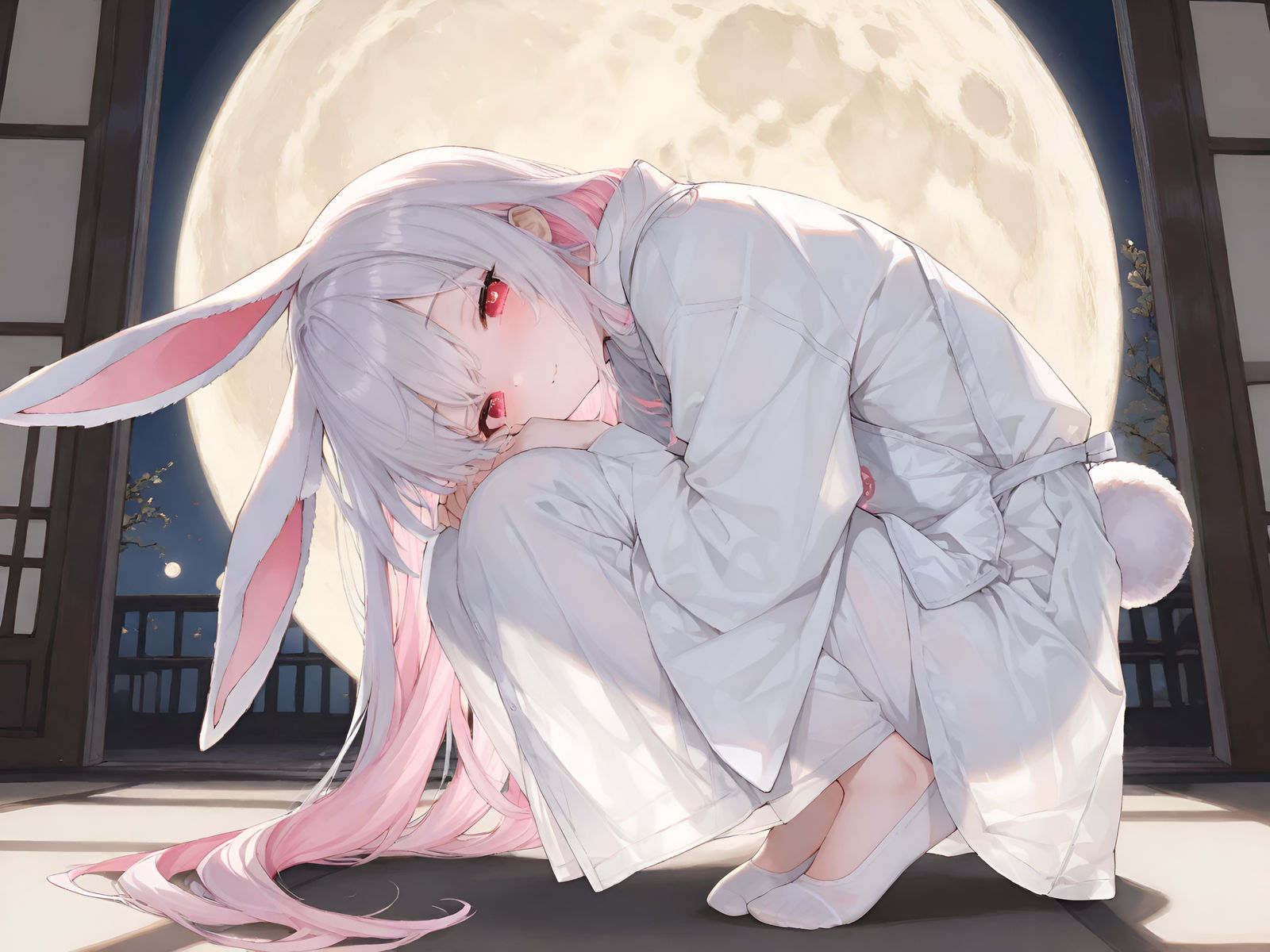 Pink Rabbit Gril Cute Pink Bunny Girl 02 by AihazeJP on DeviantArt
