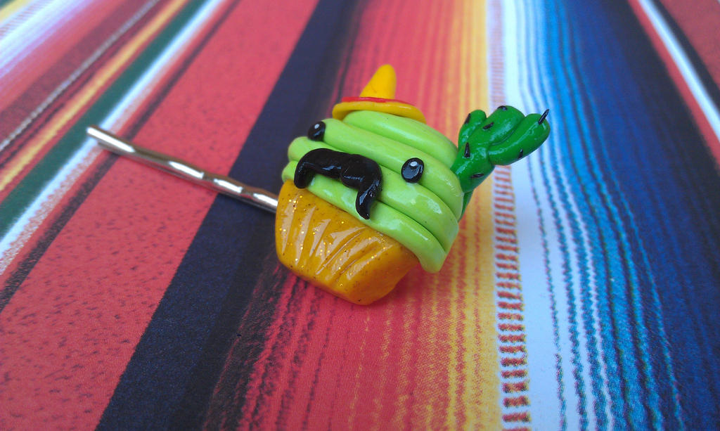 Mexican Cupcake Bobby Pin 2