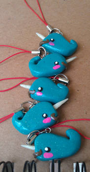 Stacked Narwhal with Mustache Charms