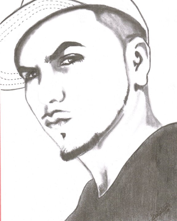 Pitbull Rapper Stencil