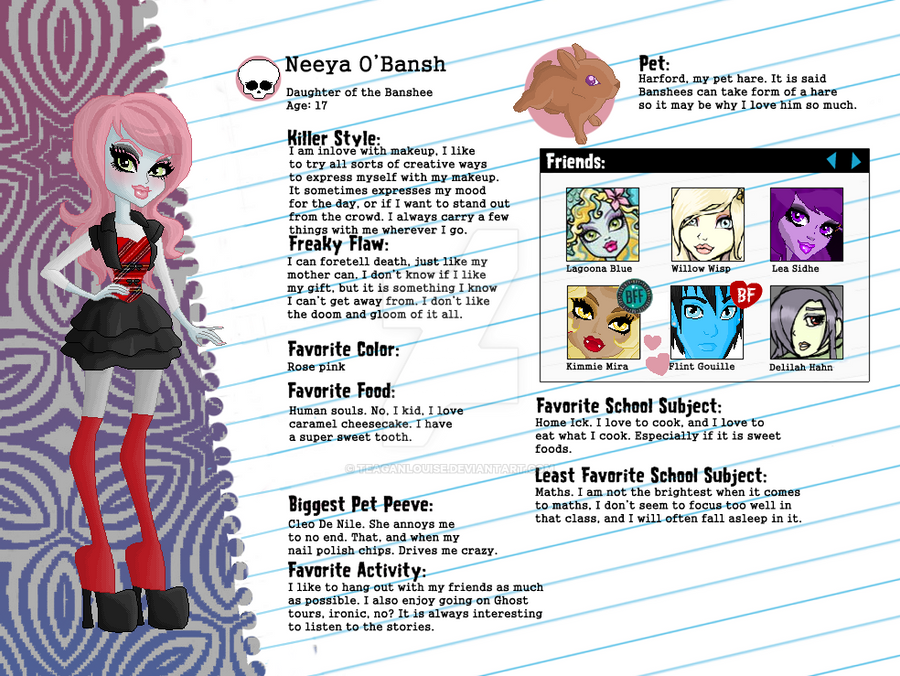 Monster High OC: Neeya O'Bansh