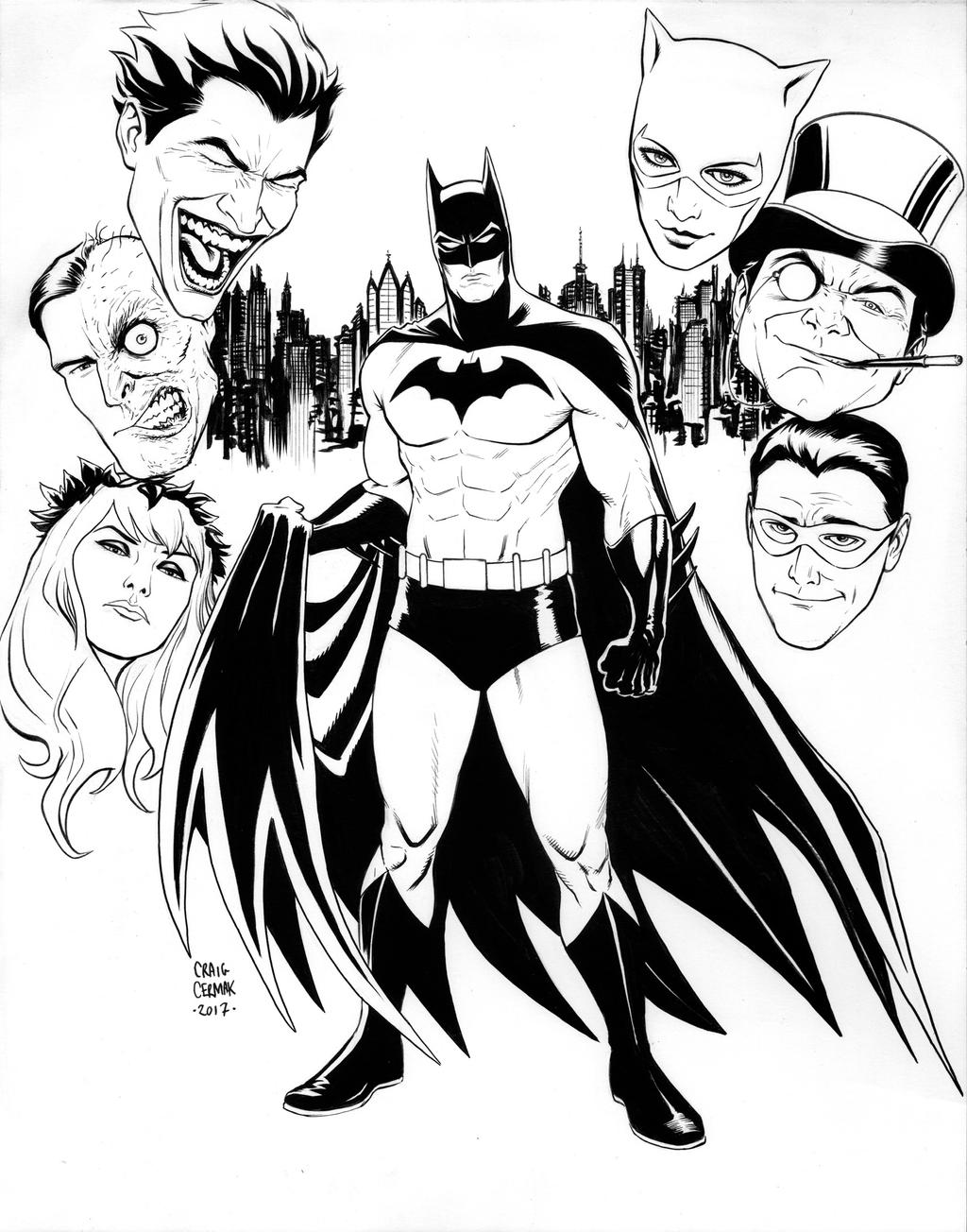 Batman Fighting His Rouges Batman and his Rogues by craigcermak on DeviantArt