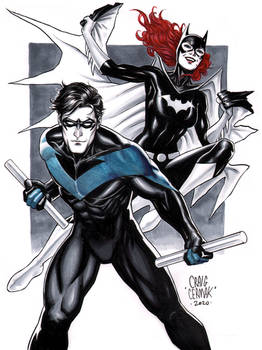 Nightwing and Batgirl