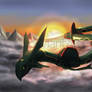 Rayquaza Flying