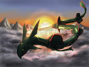 Rayquaza Flying