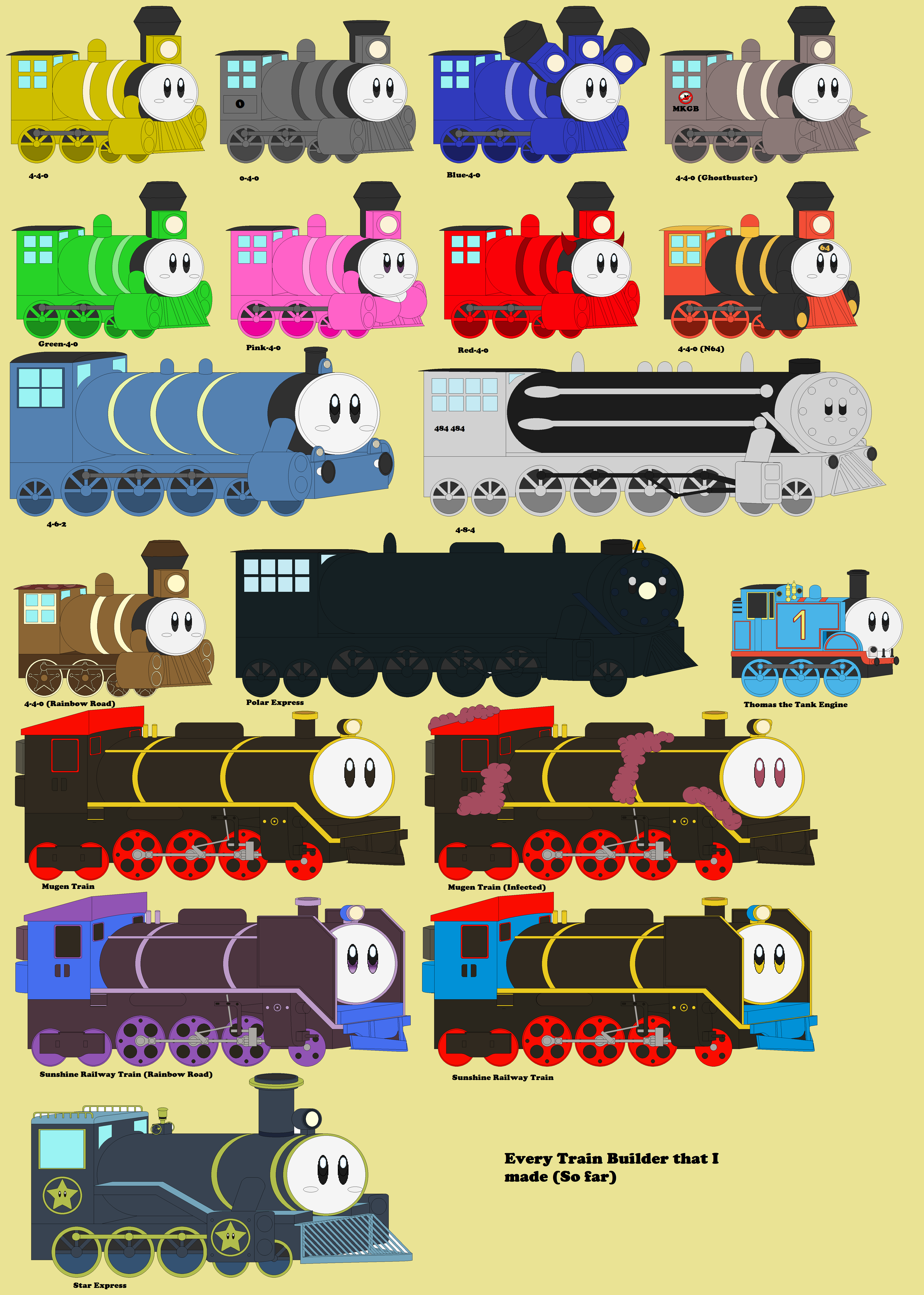 Kit Railroad Roster Every Train Builder that I made (So far) by KirbyKphoria2 on DeviantArt