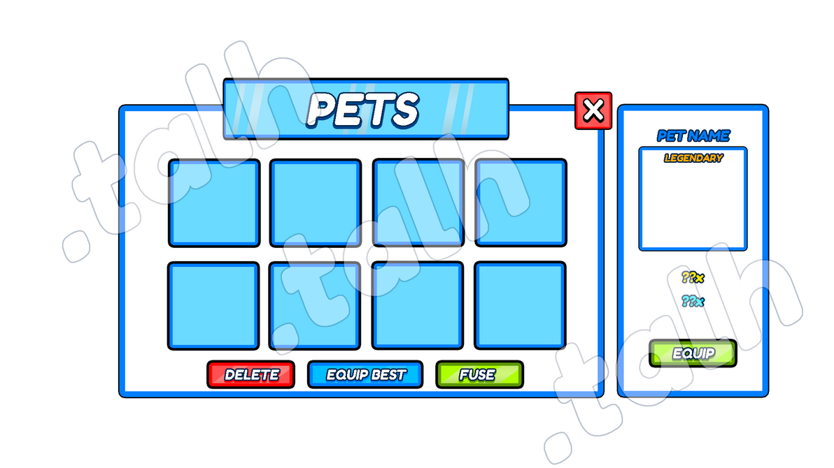 Pets Inventory Icon Roblox Pet Inventory by talhdev on DeviantArt