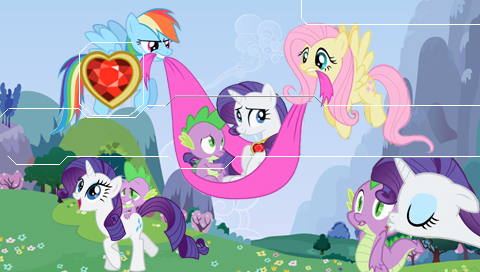 MLP Rarity and Spike PSP Wallpaper