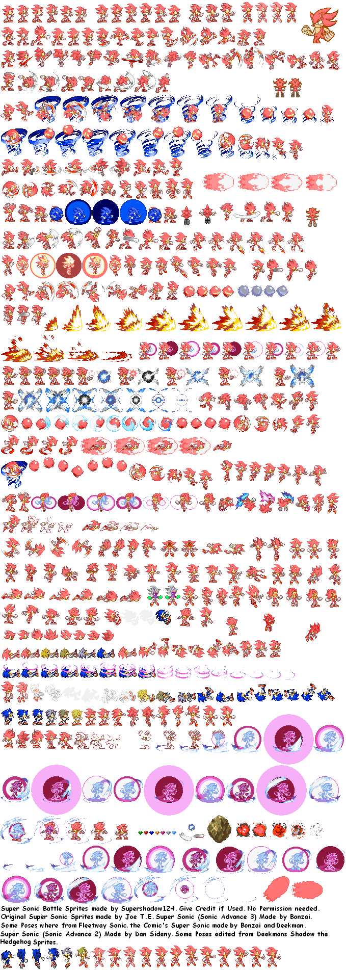 Hyper Sonic 2 Sprite Sheet by fnafan88888888 on DeviantArt