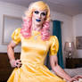 Crossdresser Sissy Yellow Dress