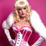 Crossdresser Sissy Blonde LongHair PinkCorset