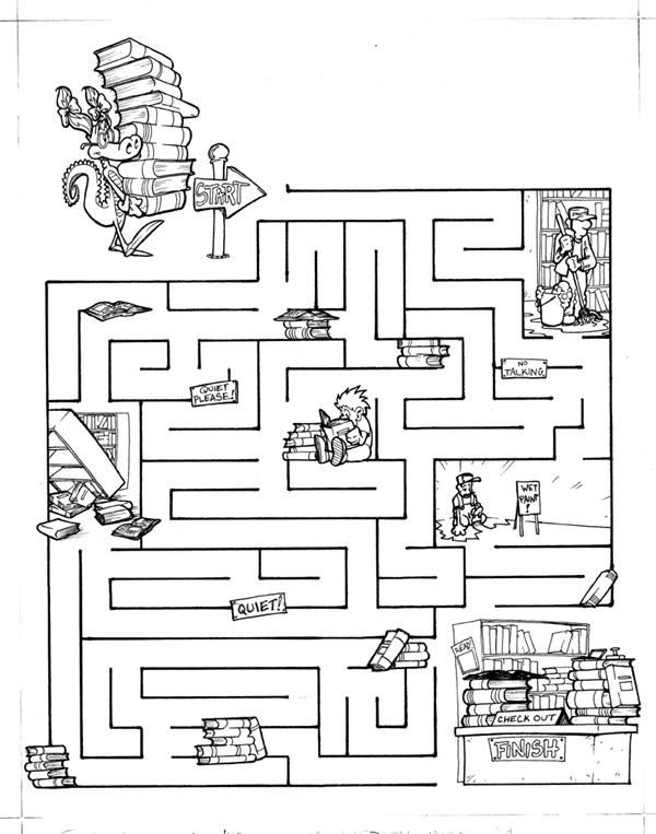 OLD WORK - Library Maze by Inkthinker on DeviantArt