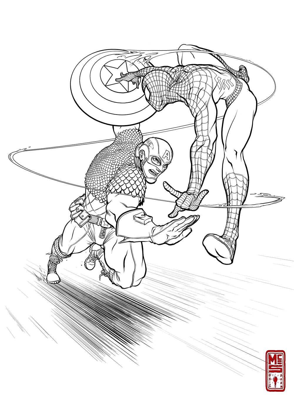 Cap v. Spidey - no BG