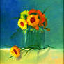Still life with yellow flowers