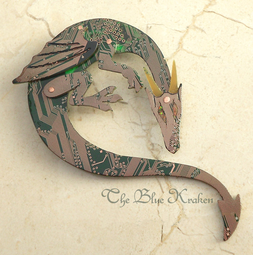 green dragon brooch