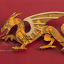 Gold slavic styled dragon- circuit