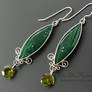 green filigree earrings