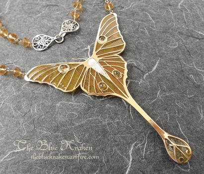 Fairy Moon Moth Necklace