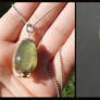 pale green egg pendant