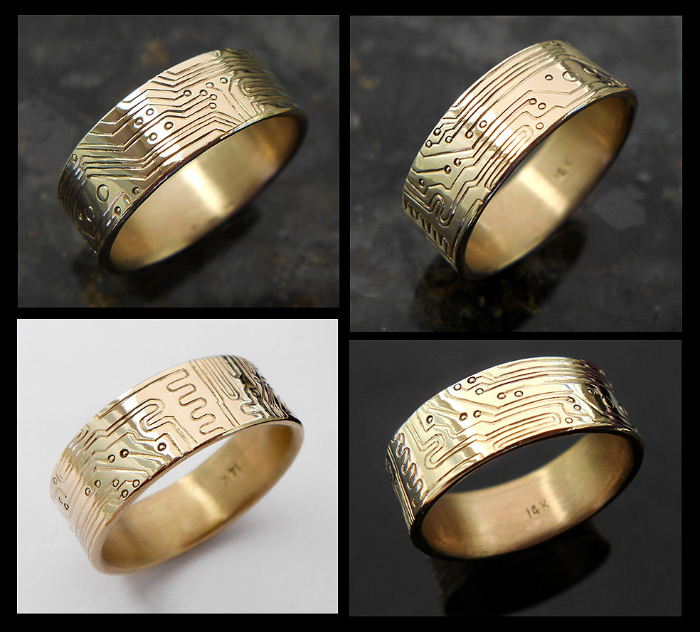 Gold Circuit Ring