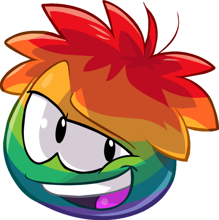 Rainbow Puffle! by Balto96 on DeviantArt