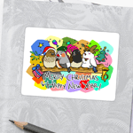 Click here to buy this Merry Christmas Finches Sticker! Merry Christmas Finches Sticker