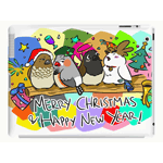 Merry Christmas Finches iPad Case