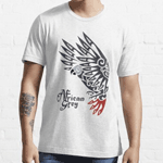 African Grey Parrot Tribal Tattoo T-Shirt