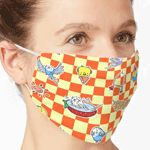 Click here to buy this budgie parrot pattern Mask! Budgie parrot pattern Mask