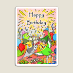 Lovebird Budgie Cockatiel Parrotlet Happy Birthday Magnet! Lovebird Budgie Cockatiel Parrotlet Happy Birthday Magnet