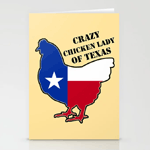 Crazy Chicken Lady of Texas Greeting Card! Crazy Chicken Lady of Texas Greeting Card