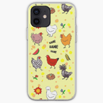 Cute Seamless Chickens Pattern Cartoon iPhone Case