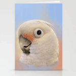 Goffin Tanimbar Corella Cockatoo Realistic Painting Greeting Card