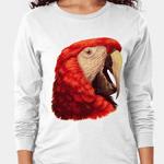 Scarlet Macaw Parrot Realistic Painting Sweatshirt